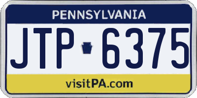 PA license plate JTP6375