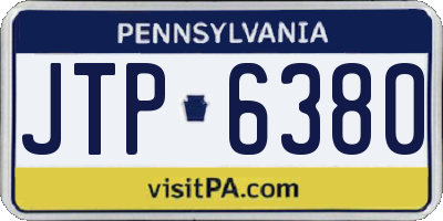PA license plate JTP6380