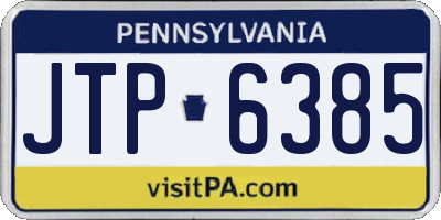 PA license plate JTP6385