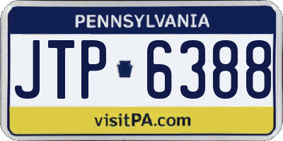 PA license plate JTP6388