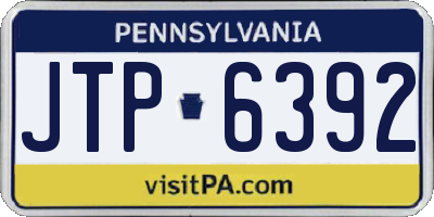 PA license plate JTP6392