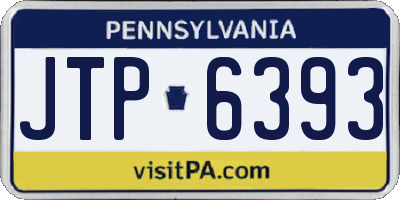 PA license plate JTP6393