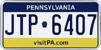 PA license plate JTP6407