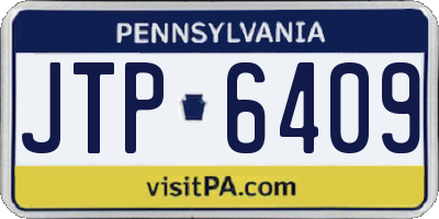 PA license plate JTP6409