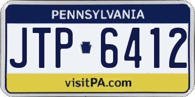PA license plate JTP6412