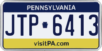 PA license plate JTP6413