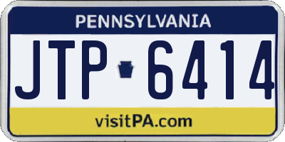 PA license plate JTP6414
