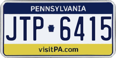 PA license plate JTP6415
