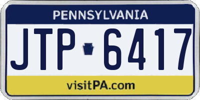 PA license plate JTP6417