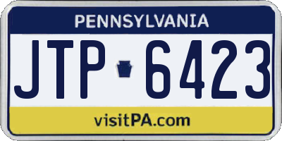 PA license plate JTP6423