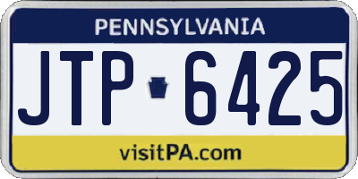 PA license plate JTP6425