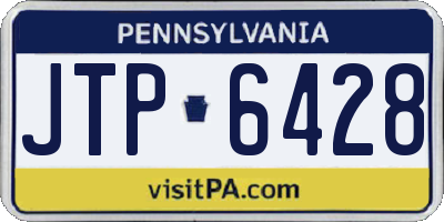 PA license plate JTP6428