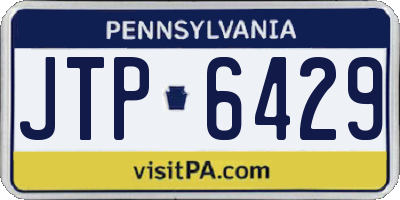 PA license plate JTP6429