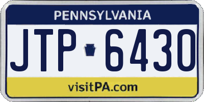PA license plate JTP6430