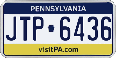 PA license plate JTP6436