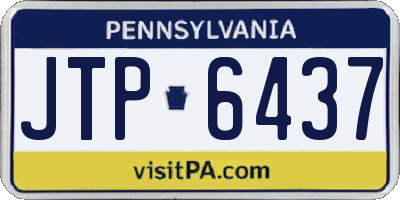 PA license plate JTP6437