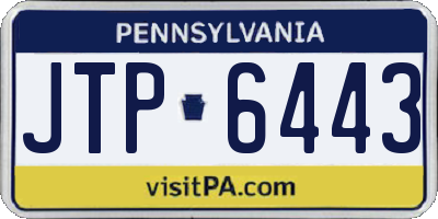 PA license plate JTP6443