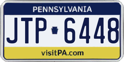 PA license plate JTP6448