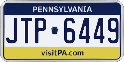 PA license plate JTP6449