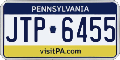 PA license plate JTP6455