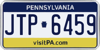 PA license plate JTP6459