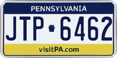 PA license plate JTP6462