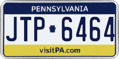 PA license plate JTP6464