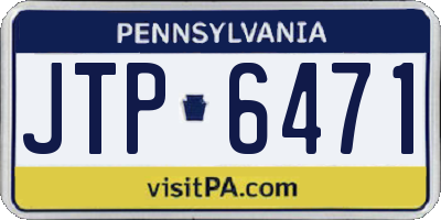 PA license plate JTP6471