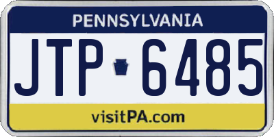 PA license plate JTP6485