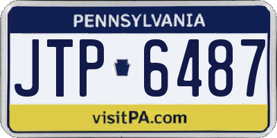 PA license plate JTP6487