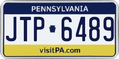 PA license plate JTP6489