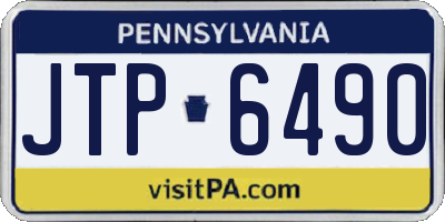 PA license plate JTP6490