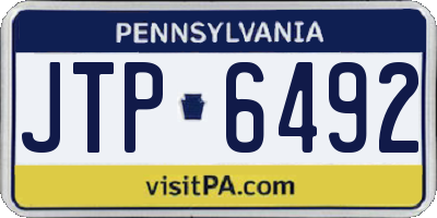 PA license plate JTP6492