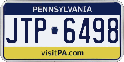 PA license plate JTP6498