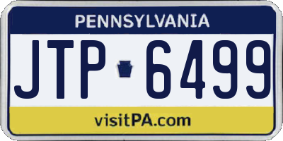PA license plate JTP6499