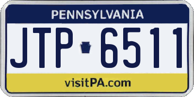 PA license plate JTP6511