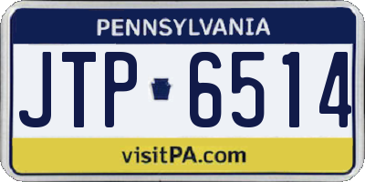 PA license plate JTP6514