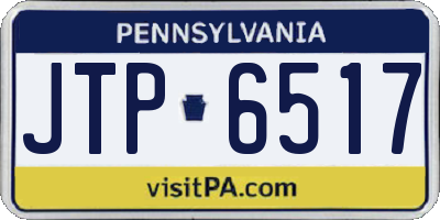 PA license plate JTP6517