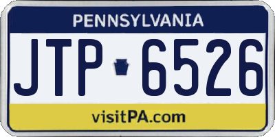 PA license plate JTP6526