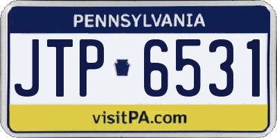 PA license plate JTP6531