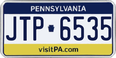 PA license plate JTP6535