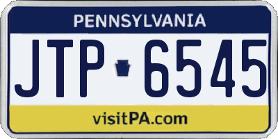 PA license plate JTP6545