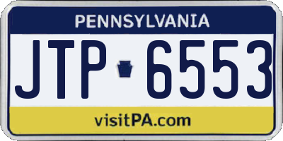 PA license plate JTP6553