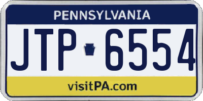 PA license plate JTP6554
