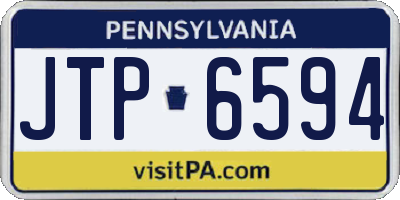 PA license plate JTP6594