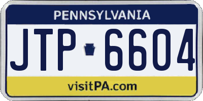PA license plate JTP6604
