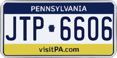 PA license plate JTP6606