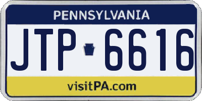 PA license plate JTP6616