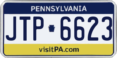 PA license plate JTP6623