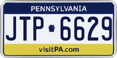PA license plate JTP6629
